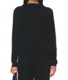 Eberjey Cozy Time Mock Neck Pullover In Black In Black