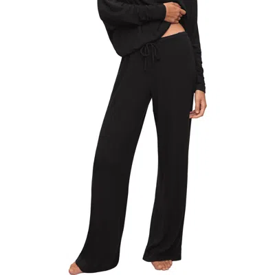 Eberjey Cozy Time Straight Leg Lounge Pants In Black