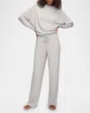 Eberjey Cozy Time Wide-leg Lounge Pants In Light Heather Grey