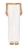 Eberjey Linen Blend Relaxed Pant In Ivory