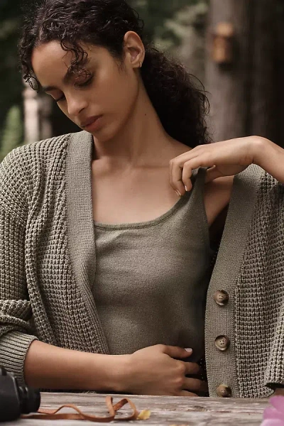 Eberjey Cropped Sweater Tank Top In Green