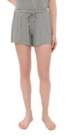 Eberjey Dream Rib Relax Shorts Dark Heather Grey In Gray