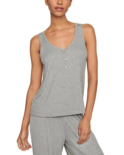 Eberjey Dream Rib V Neck Tank In Gray