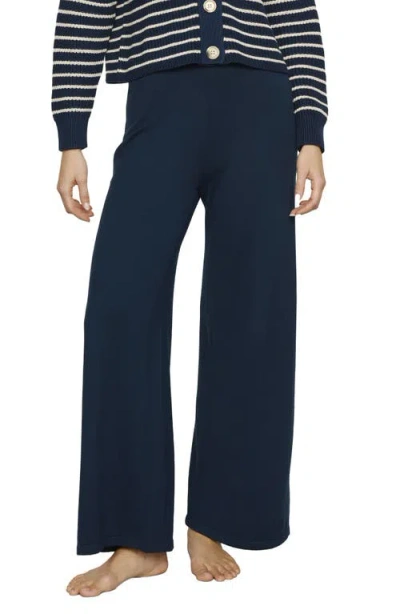 Eberjey Fine Gauge Sweater Knit Lounge Pants In Blue
