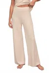 Eberjey Fine Gauge Sweater Pants In Almond Heather In Neutral
