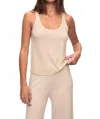 Eberjey Fine Gauge Sweater Tank In Almond Heather In Multi