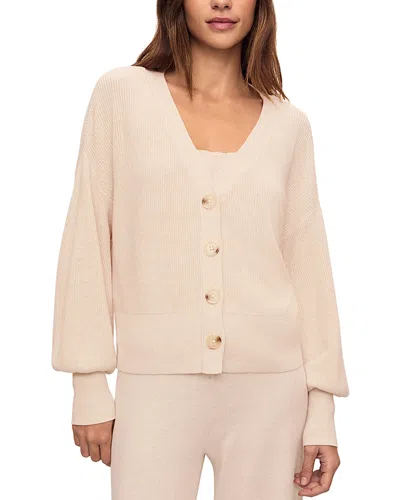 EBERJEY FINE GAUGE V NECK CARDIGAN SWEATER