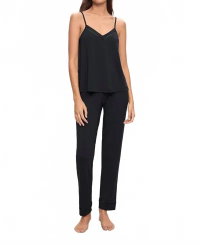 Eberjey Fiona Catnap Cami/pant Set In Black