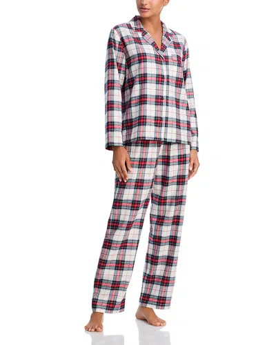 Eberjey Flannel Long Holiday Pajama Set In Blue