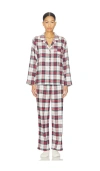 Eberjey Flannel Long Pj Set In Orange