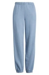 Eberjey French Terry Lounge Joggers In Faded Denim