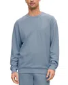 Eberjey French Terry Pajama Sweatshirt In Faded Denim