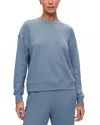 Eberjey French Terry Sweatshirt In Faded Denim
