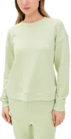 Eberjey French Terry Sweatshirt Matcha In Green