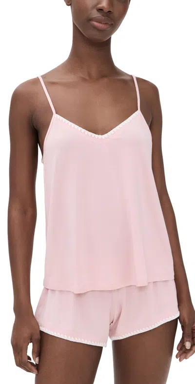 Eberjey Frida Cami & Short Pajama Set Silver Pink/ivory In Multi