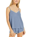 Eberjey Frida Cami & Shorts Pajama Set In Wedgewood Blue/ivory