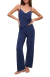 Eberjey Frida Cami Pajamas In Navy/ivory