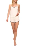 Eberjey Frida Camisole & Shorts Pajamas In Ivory/ Navy