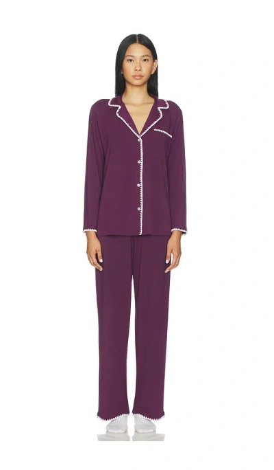 Eberjey Frida Long Pj Set In Purple
