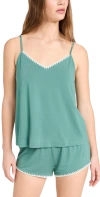 Eberjey Frida The Whip Stitch Cami And Shorts Set Agave/ivory
