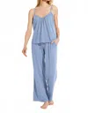 Eberjey Gisele Cami And Pant Pajama Set In Wedgewood Blue In Blue