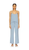 Eberjey Gisele Cami & Pant Pj Set In Faded Denim
