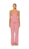 Eberjey Gisele Cami & Pant Pj Set In Pink
