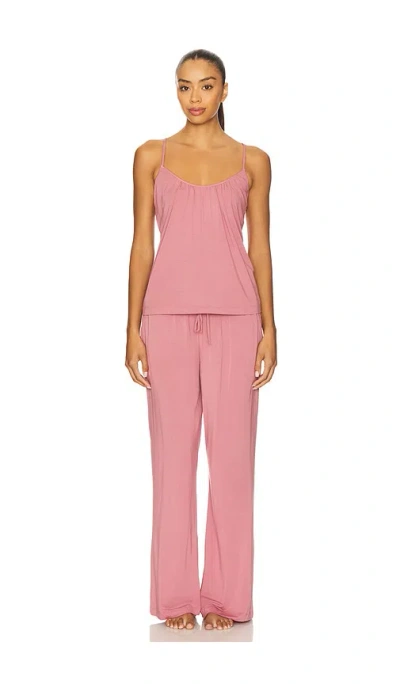 Eberjey Gisele Cami & Pant Pj Set In Pink