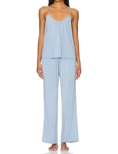 Eberjey Gisele Cami Pj Set In Wedgewood Blue In Brown