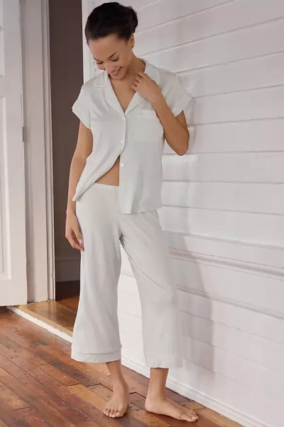 Eberjey Gisele Crop Sleep Set In White