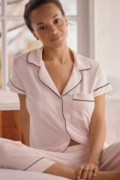 Eberjey Gisele Crop Sleep Set In Pink