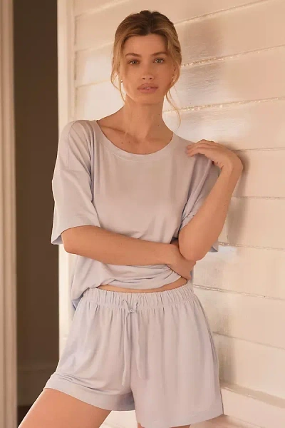 Eberjey Gisele Everyday Relaxed Shorts In Blue