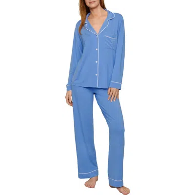 Eberjey Gisele Jersey Knit Pajamas In Blue