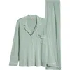 Eberjey Gisele Pajama Set In Eucalyptus/ivory