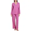 Eberjey Gisele Jersey Knit Pajamas In Italian Rose/ivory