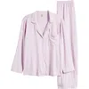 Eberjey Gisele Jersey Knit Pajamas In Lavender/ Ivory