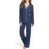 Eberjey Gisele Long-sleeved Sleep Set In Blue