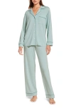 Eberjey Gisele Jersey Knit Pajamas In Surf Spray/ Agave