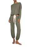 Eberjey Gisele Jersey Knit Slouchy Pajamas In Gray