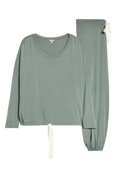 Eberjey Gisele Jersey Knit Slouchy Pajamas In Gray