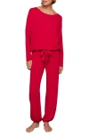 Eberjey Gisele Jersey Knit Slouchy Pajamas In Red