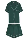 Eberjey Gisele Jersey Pyjama Set In Green