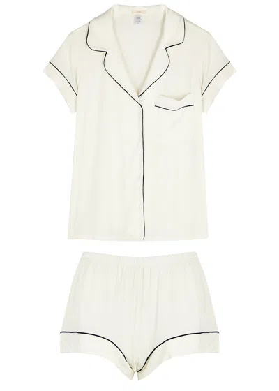 Eberjey Gisele Jersey Pyjama Set In Ivory