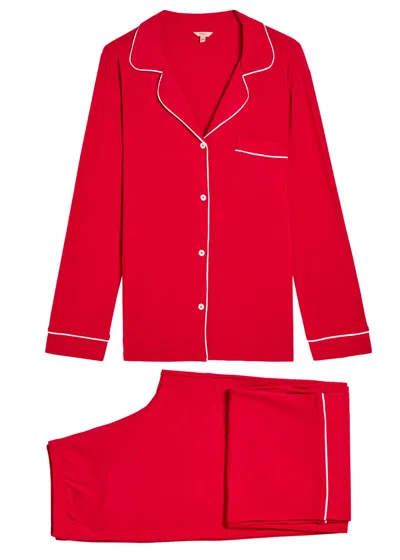Eberjey Gisele Jersey Pyjama Set In Red
