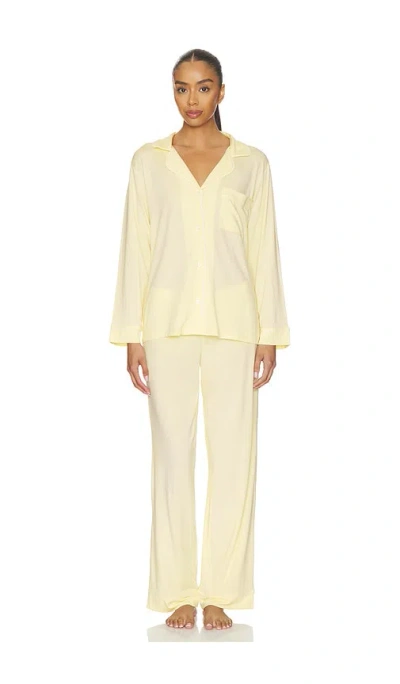Eberjey Gisele Long Pajama Set In Gray