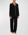 Eberjey Gisele Jersey Knit Pajamas In Black/sopi