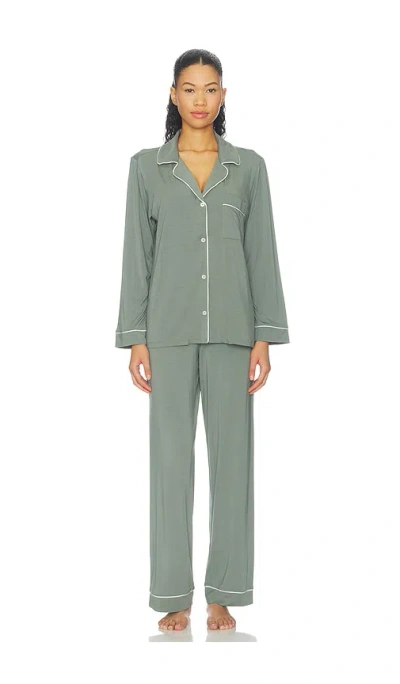 Eberjey Gisele Long Pajama Set In Green