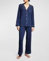 Eberjey Gisele Long-sleeved Sleep Set In Navy