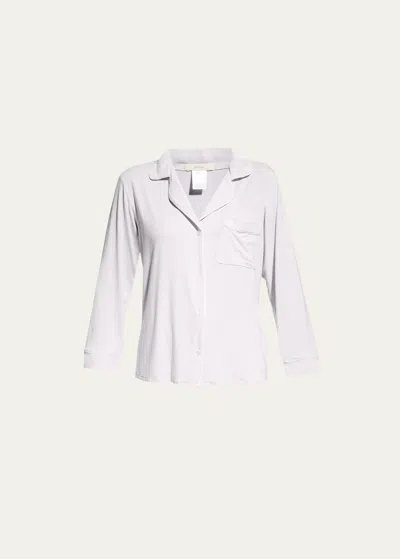 Eberjey Gisele Long Piped Pyjama Set In Grey