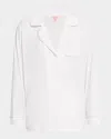 Eberjey Gisele Long Pajama Set In Whiteice Blue